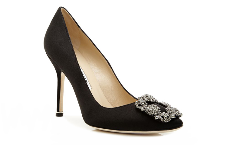 (W) Manolo Blahnik Hangisi 'Black Crystal Buckle' 圖 3