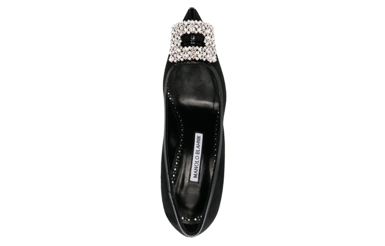 Lookbook (W) Manolo Blahnik Hangisi 'Black Crystal Buckle' Hitam Kristal Gesper 223-1575-0015