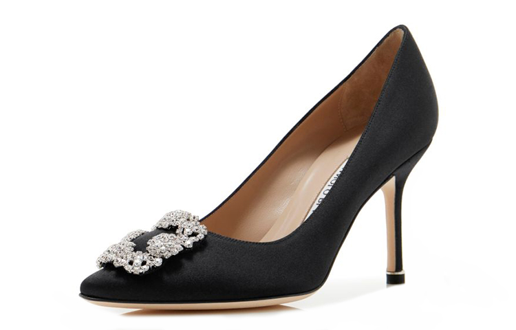 Shop (W) Manolo Blahnik Hangisi 'Gesper Kristal Hitam' 9XX-0317-0053