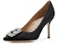 (W) Manolo Blahnik Hangisi 'Black Kristal Gesper' 9XX-0317-0053