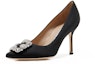 Shop (W) Manolo Blahnik Hangisi 'Black Kristal Gesper' 9XX-0317-0053