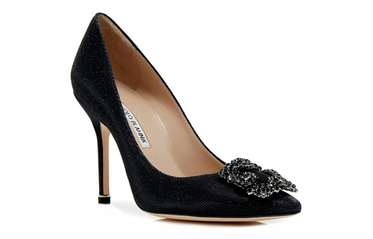 (W) Manolo Blahnik Hangisi 'Black Crystal Buckle' 圖 4