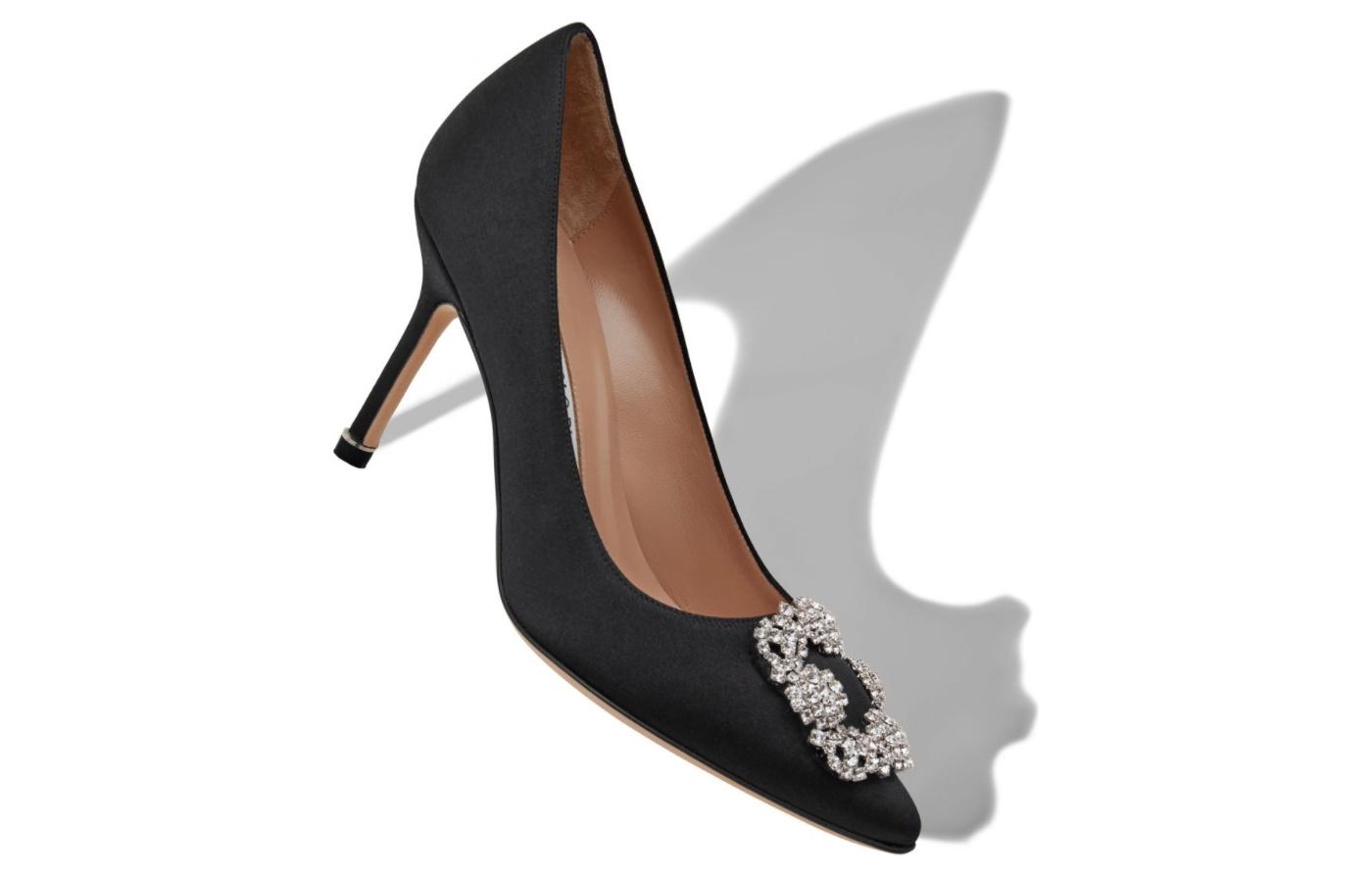 Purchase (W) Manolo Blahnik Hangisi 'Gesper Kristal Hitam' 9XX-0317-0053