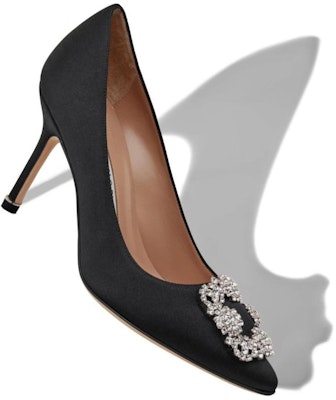 (Women) Manolo Blahnik Hangisi 'Black Crystal Buckle' 9XX-0317-0053 Purchase (Women) Manolo Blahnik Hangisi 'Black Crystal Buckle' 9XX-0317-0053