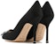 (W) Manolo Blahnik Hangisi 'Black Crystal Buckle' - Gesper Kristal Hitam 9XX-0664-0033