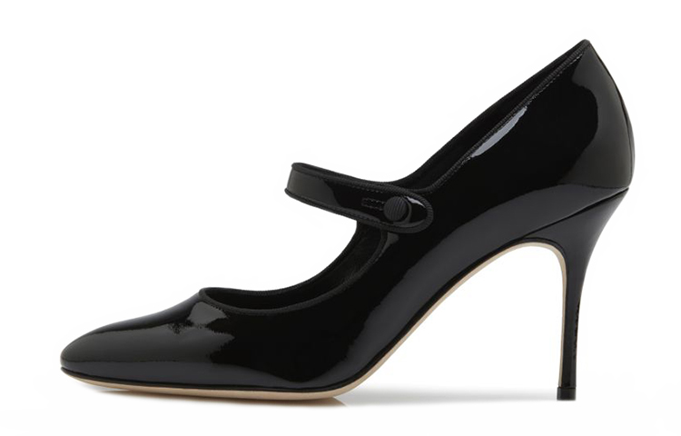 (W) Manolo Blahnik Hangisi 'Black Patent'