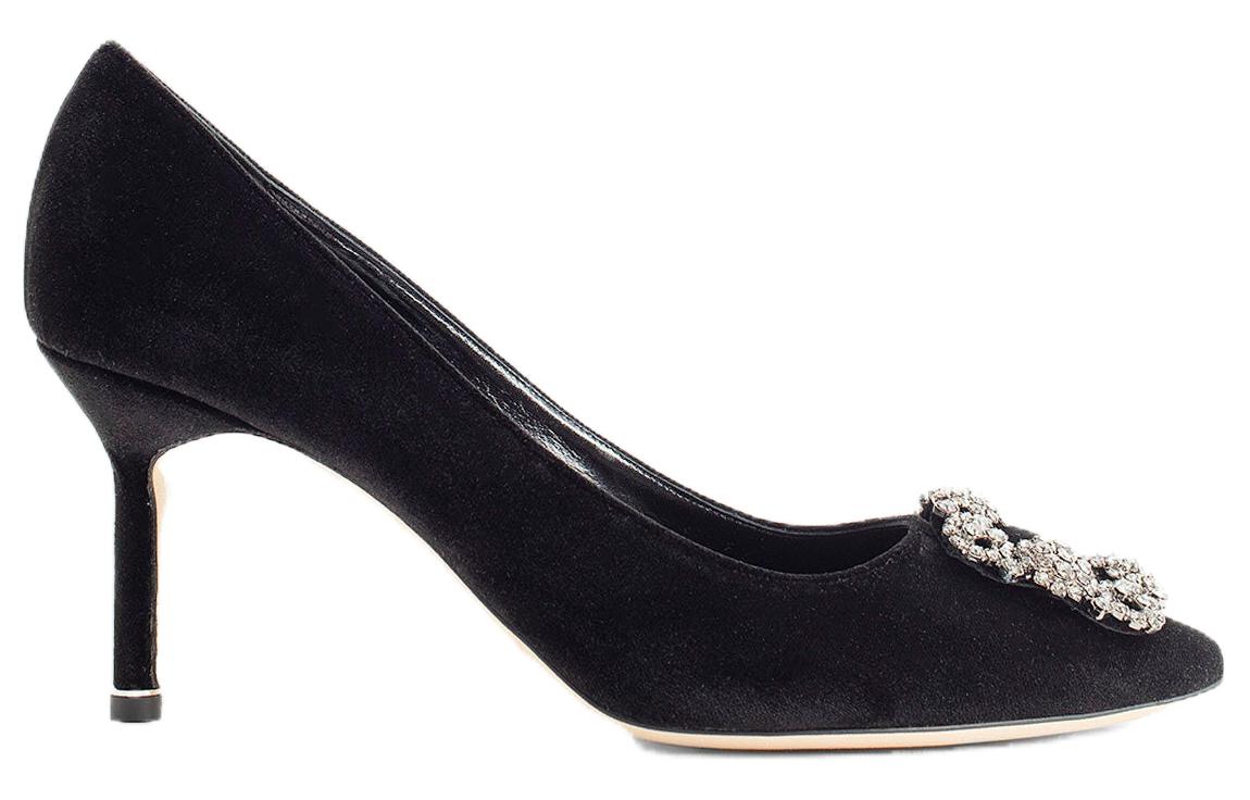 Order (Women) Manolo Blahnik Hangisi 'Black Satin' 319-0995-0015