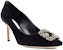 (W) Manolo Blahnik Hangisi 'Satin Hitam' 319-0995-0015