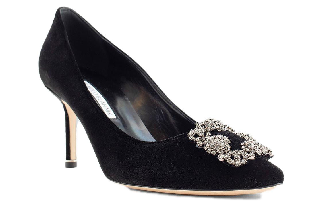 Lookbook (Women) Manolo Blahnik Hangisi 'Black Satin' 319-0995-0015