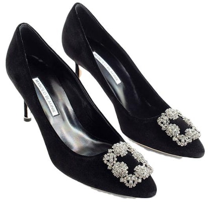 (Women) Manolo Blahnik Hangisi 'Black Satin' 319-0995-0015 Shop (Women) Manolo Blahnik Hangisi 'Black Satin' 319-0995-0015