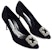 (W) Manolo Blahnik Hangisi 'Satin Hitam' 319-0995-0015