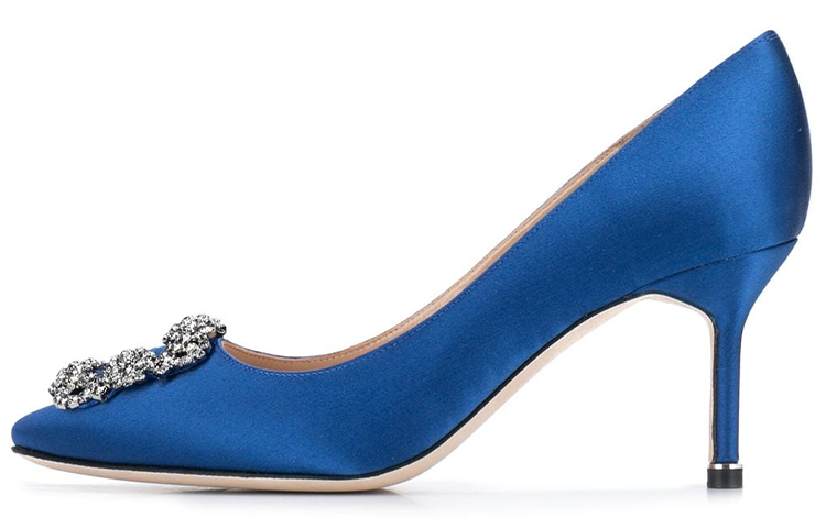(Women) Manolo Blahnik Hangisi 'Blue Buckle' 9XX-0662-0053