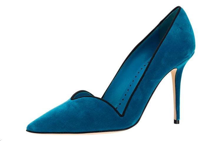 (W) Manolo Blahnik Hangisi 'Blue Satin' 圖 3