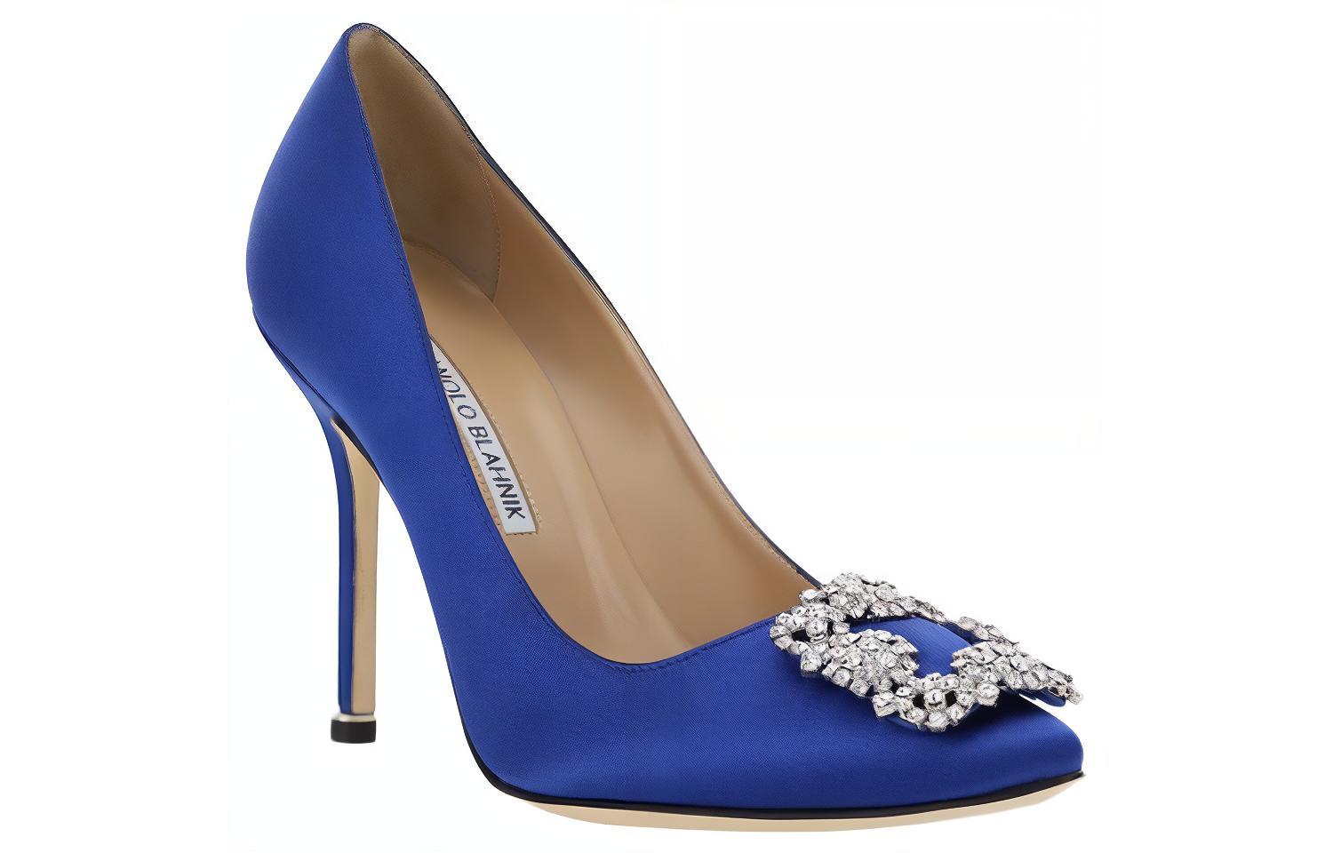 Order (Women) Manolo Blahnik Hangisi 'Blue Satin' 9XX-0318-4326