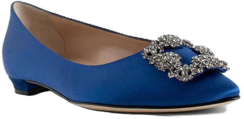 (Women) Manolo Blahnik Hangisi 'Blue Satin' 9XX-0348-4321 Lookbook (Women) Manolo Blahnik Hangisi 'Blue Satin' 9XX-0348-4321