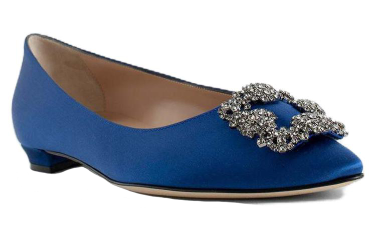 Lookbook (Women) Manolo Blahnik Hangisi 'Blue Satin' 9XX-0348-4321