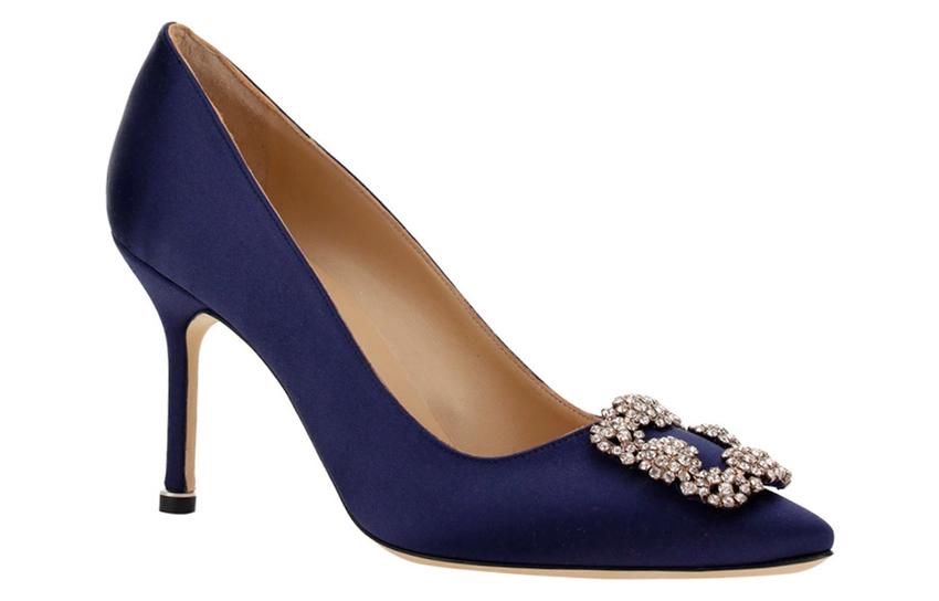 (W) Manolo Blahnik Hangisi 'Blue Satin' 圖 2