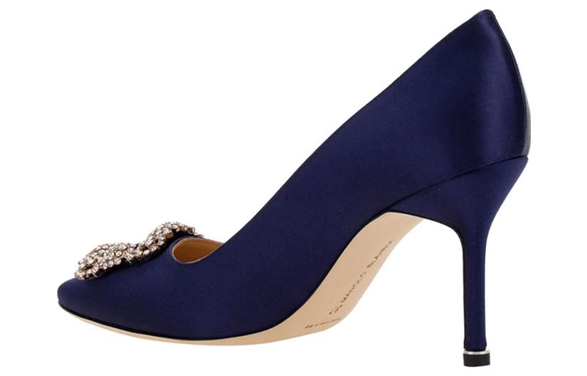 (W) Manolo Blahnik Hangisi 'Blue Satin' 圖 3