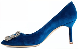 (Women) Manolo Blahnik Hangisi 'Blue Velvet' 31909954333 (Women) Manolo Blahnik Hangisi 'Blue Velvet' 31909954333