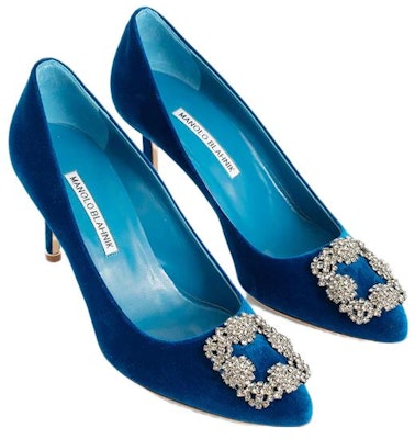 (W) Manolo Blahnik Hangisi 'Biru Beludru' 31909954333 Shop (W) Manolo Blahnik Hangisi 'Biru Beludru' 31909954333