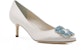 (W) Manolo Blahnik Hangisi 'Putih Bridal dengan Gesper Kristal' 9XX-0001-0002