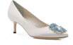 Lookbook (W) Manolo Blahnik Hangisi 'Putih Bridal dengan Gesper Kristal' 9XX-0001-0002