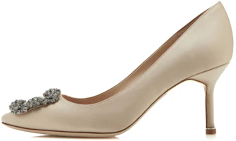 (Women) Manolo Blahnik Hangisi 'Champagne Velvet' 9XX-0662-0034 (Women) Manolo Blahnik Hangisi 'Champagne Velvet' 9XX-0662-0034