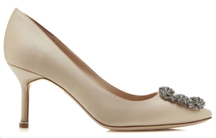 (W) Manolo Blahnik Hangisi 'Champagne Velvet' 圖 2