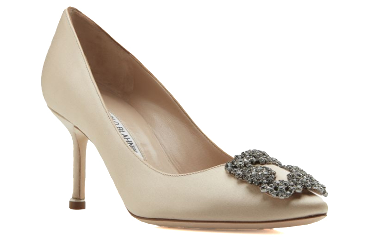 (W) Manolo Blahnik Hangisi 'Champagne Velvet' 圖 3