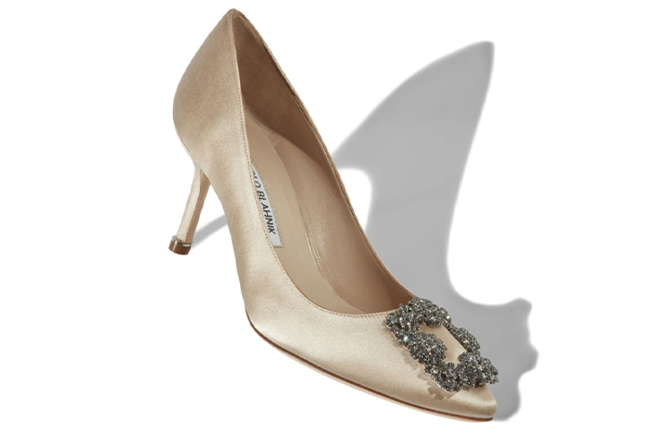 (W) Manolo Blahnik Hangisi 'Champagne Velvet' 圖 4