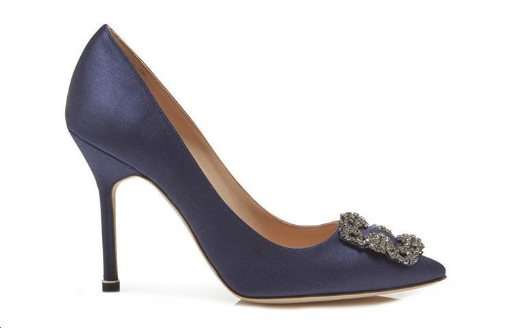 (W) Manolo Blahnik Hangisi 'Deep Blue Crystal Buckle' 圖 2