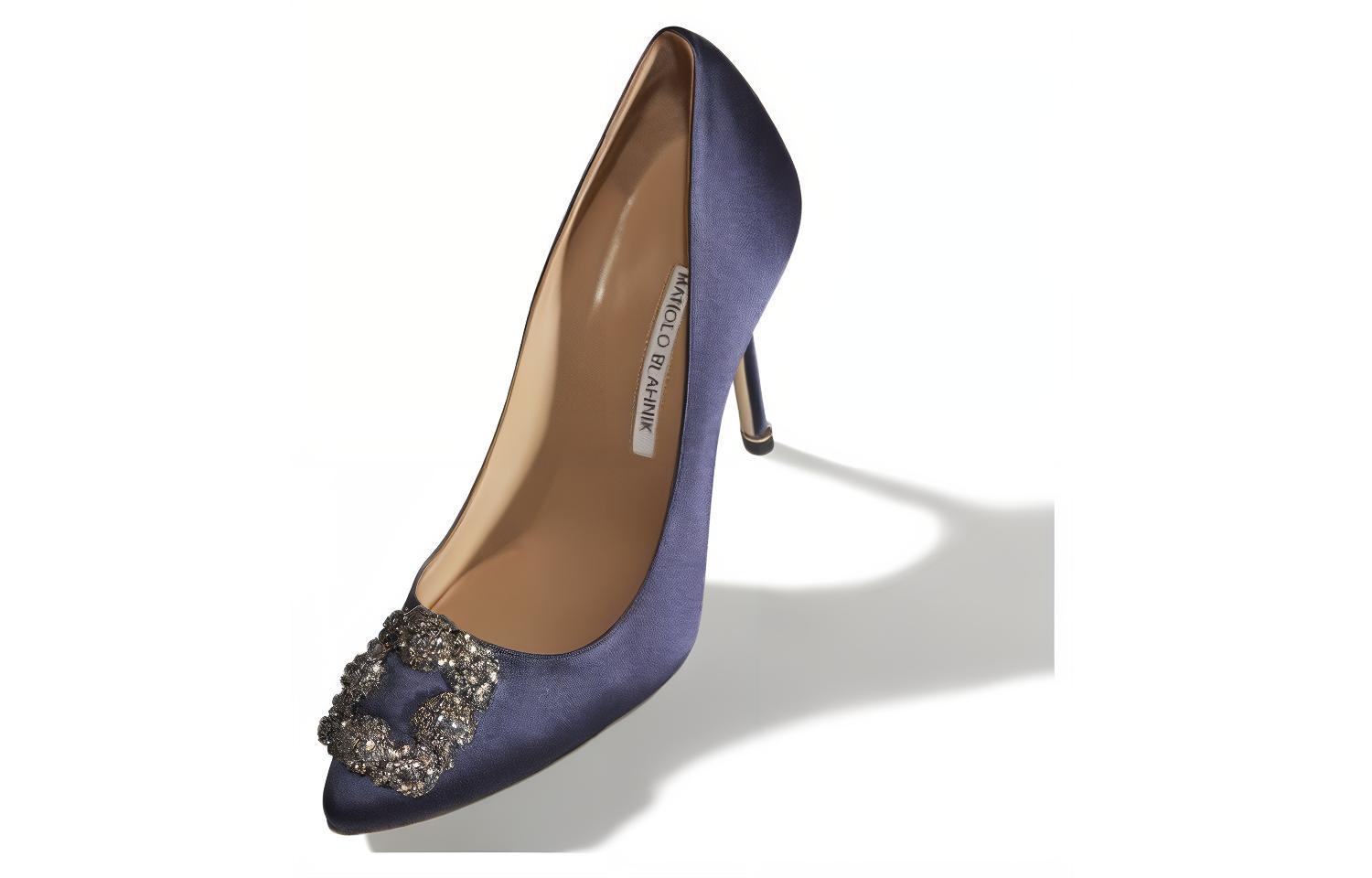 (W) Manolo Blahnik Hangisi 'Deep Blue Crystal Buckle' 圖 4