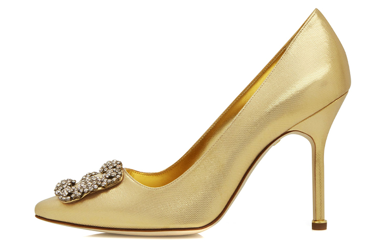 (Women) Manolo Blahnik Hangisi 'Gold' 421-1234-0001