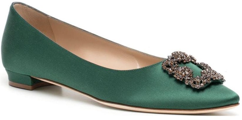 (Women) Manolo Blahnik Hangisi 'Green Fabric' 323-2695-0001 Order (Women) Manolo Blahnik Hangisi 'Green Fabric' 323-2695-0001