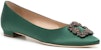 (W) Manolo Blahnik Hangisi 'Kain Hijau' 323-2695-0001