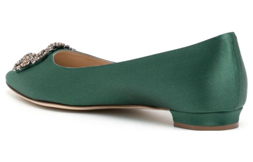 (W) Manolo Blahnik Hangisi 'Green Fabric' 圖 3