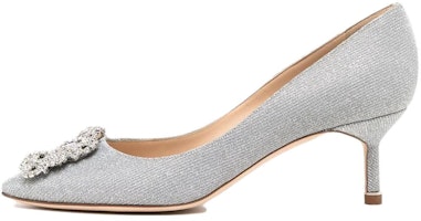 (Women) Manolo Blahnik Hangisi 'Grey Satin' 9XX-0598-0016 (Women) Manolo Blahnik Hangisi 'Grey Satin' 9XX-0598-0016