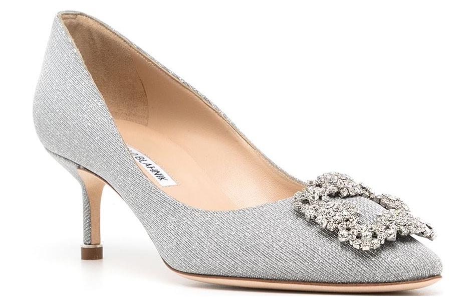 (W) Manolo Blahnik Hangisi 'Grey Satin' 圖 2