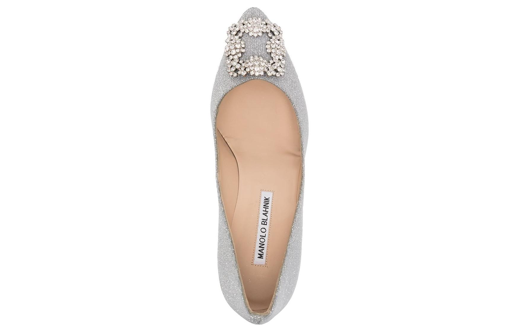 (W) Manolo Blahnik Hangisi 'Grey Satin' 圖 3
