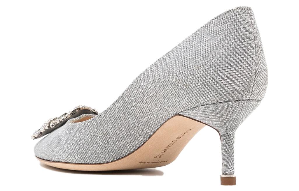 (W) Manolo Blahnik Hangisi 'Grey Satin' 圖 4