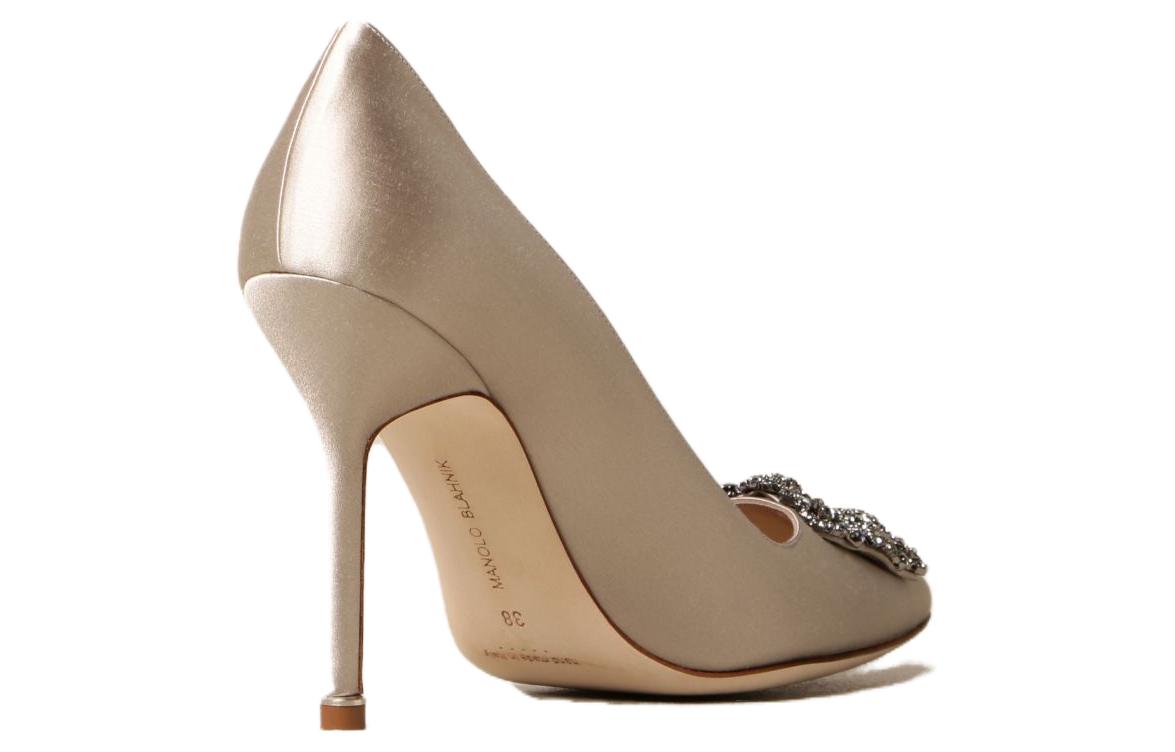 (W) Manolo Blahnik Hangisi 'Light Grey Crystal Buckle' 圖 4