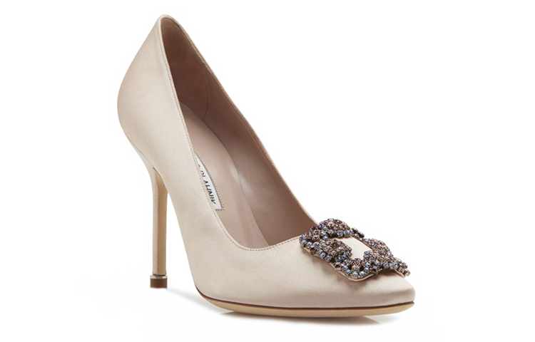 (W) Manolo Blahnik Hangisi 'Light Pink Crystal Buckle' 圖 2