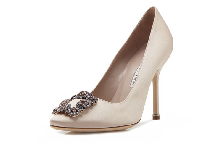 (W) Manolo Blahnik Hangisi 'Light Pink Crystal Buckle' 圖 3