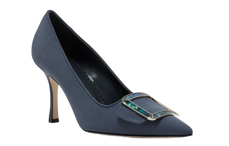 (W) Manolo Blahnik Hangisi 'Navy' 圖 3