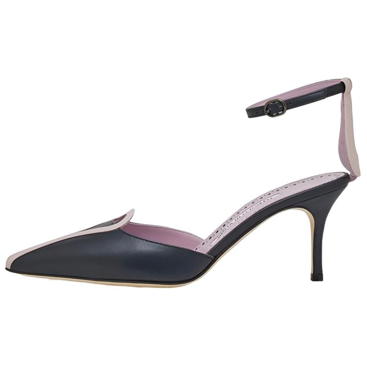 (W) Manolo Blahnik Hangisi 'Navy Blue'