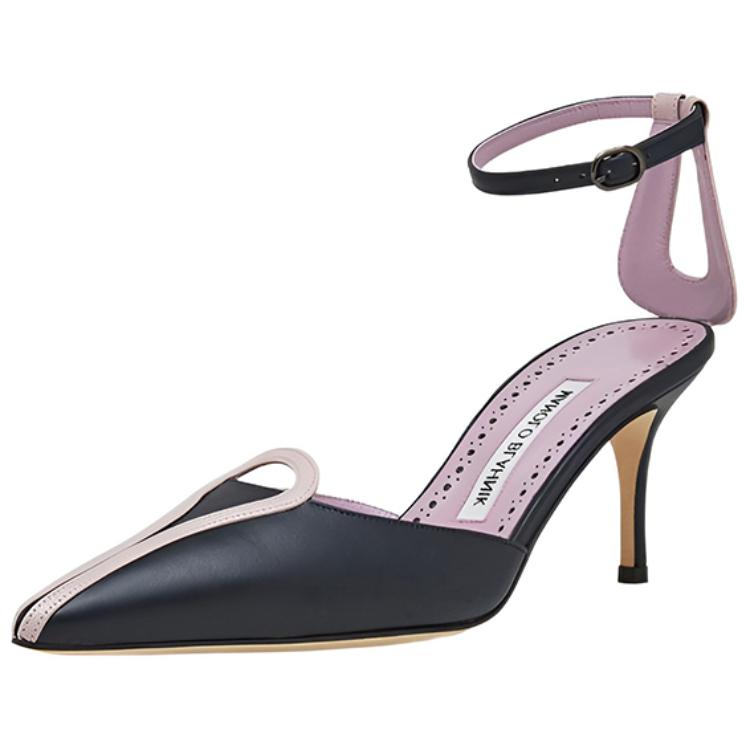 (W) Manolo Blahnik Hangisi 'Navy Blue' 圖 3