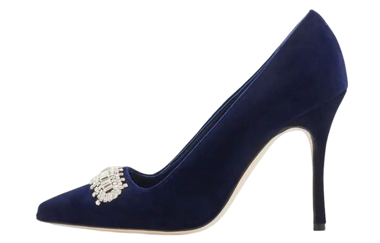 (Women) Manolo Blahnik Hangisi 'Navy Crystal' 322-2395-0002
