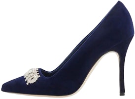 (Women) Manolo Blahnik Hangisi 'Navy Crystal' 322-2395-0002 (Women) Manolo Blahnik Hangisi 'Navy Crystal' 322-2395-0002