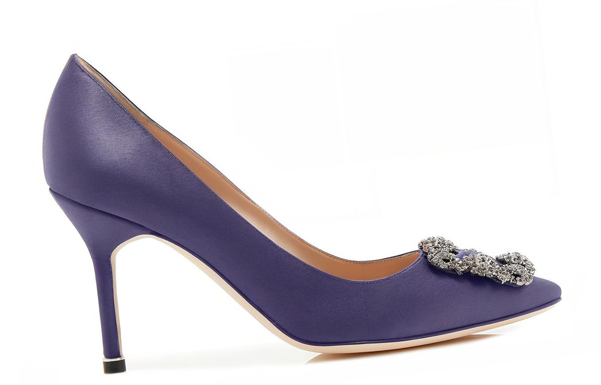 (W) Manolo Blahnik Hangisi 'Navy Crystal Buckle' 圖 2