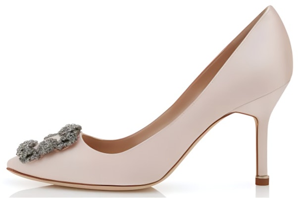 MANOLO BLAHNIK Hangisi 緞面珠寶搭扣高跟鞋 女式 粉色 Buy MANOLO BLAHNIK Hangisi 緞面珠寶搭扣高跟鞋 女式 粉色